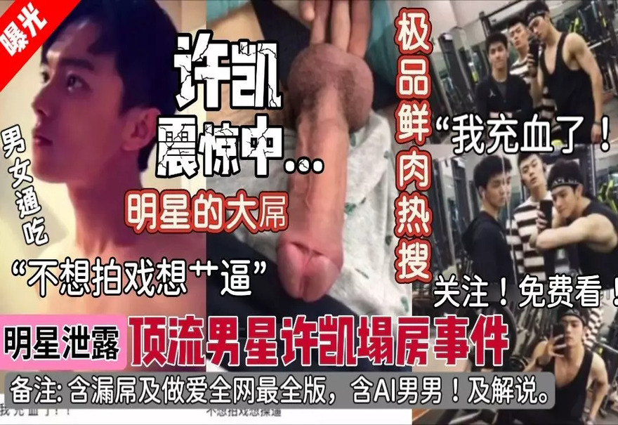 🔥核弹级大瓜！顶流许凯疑似出柜视频外流！🐦🍌